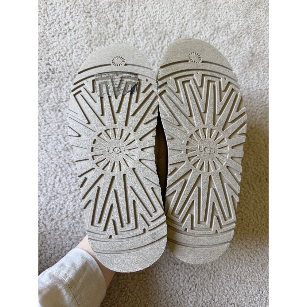 UGG Slippers Tazz Braid Platform Natural Cream Womens Size 8 - Picture 10 of 11